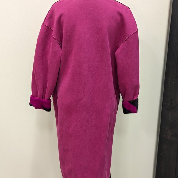 Alex Max Reversible coat Fushcia/Black Size Medium - Picture 5 of 6